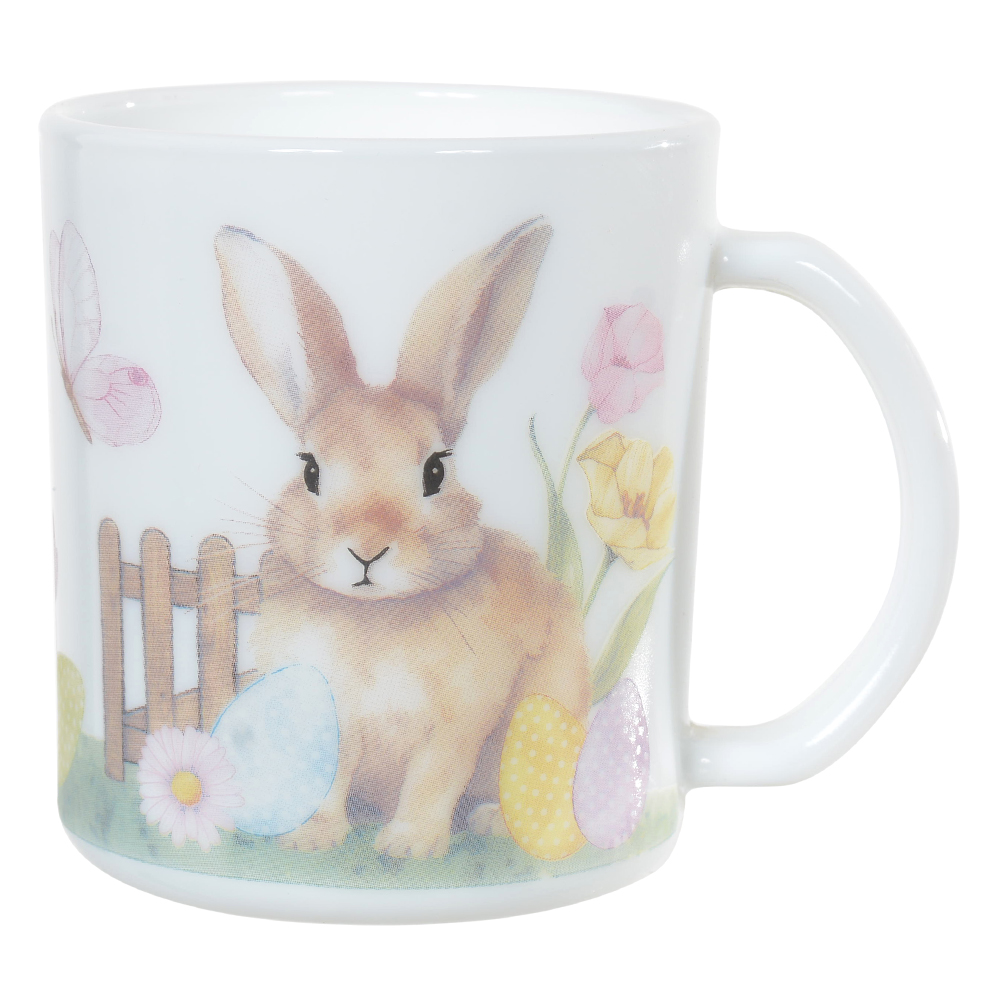 CANECA VIDRO OPALINO PICNIC (COLORIDO) 9,4cm