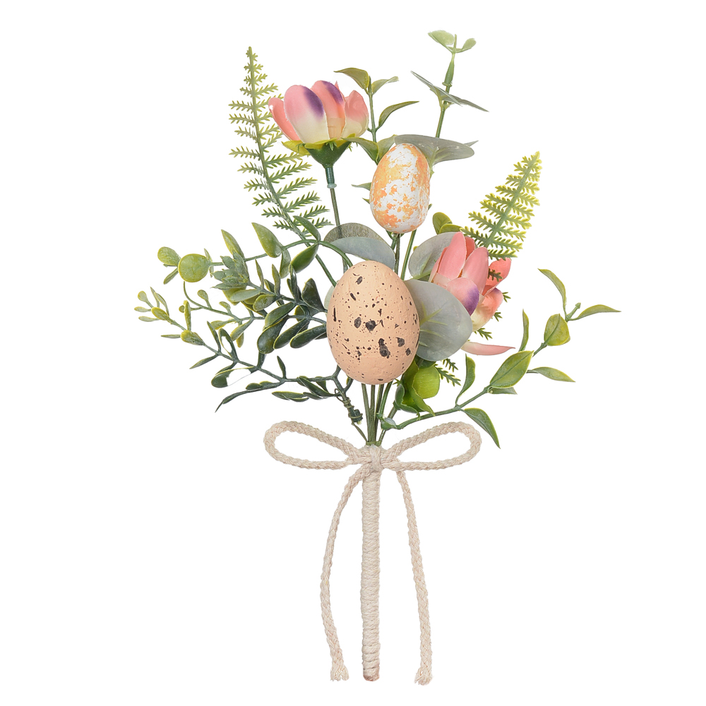 GALHO FOLHAGEM C/OVOS (LARANJA) 30cm