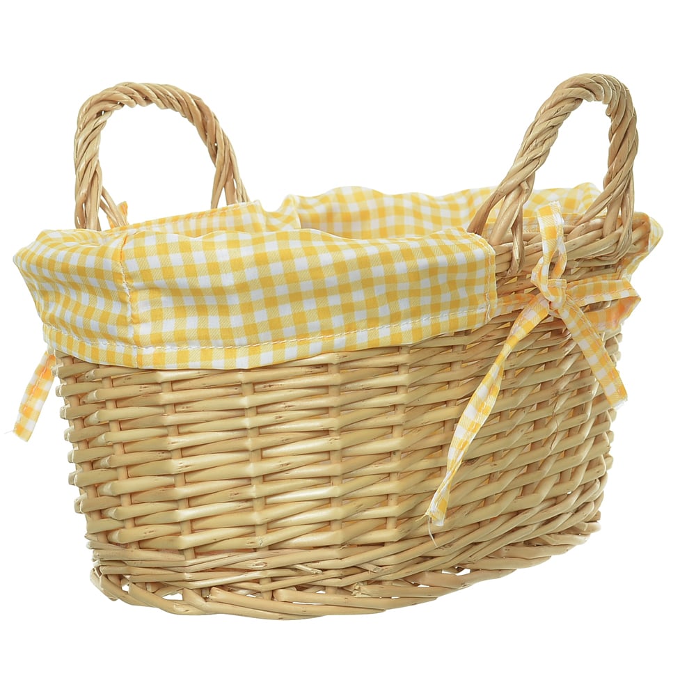 CESTO DECORATIVO (BEGE AMARELO) 30cm