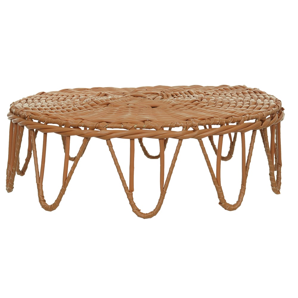 CESTO DECORATIVO REDONDO (MARROM) 35X35X11cm