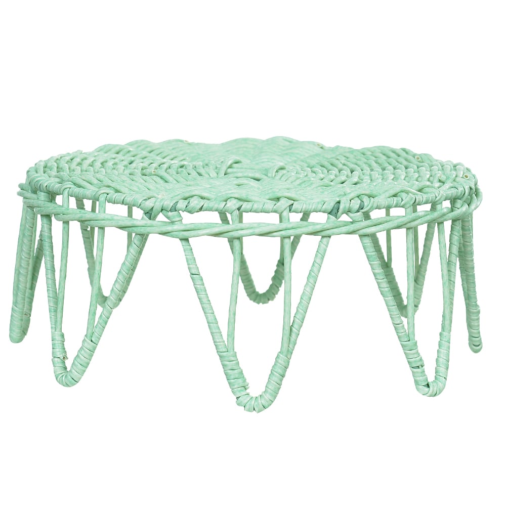 PASCOA CESTO DECORATIVO REDONDO (VERDE) 27X27X10cm