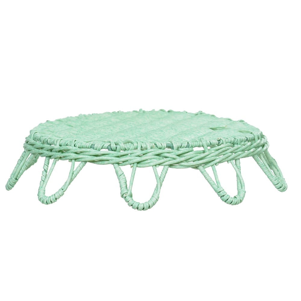 PASCOA BANDEJA DECORATIVO REDONDO (VERDE) 34X34X7cm