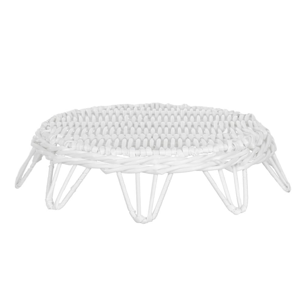 PASCOA BANDEJA DECORATIVO REDONDO (BRANCO) 34X34X7cm