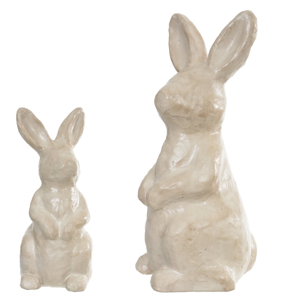 OBJETO DECORATIVO COELHO (BEGE) 30cm
