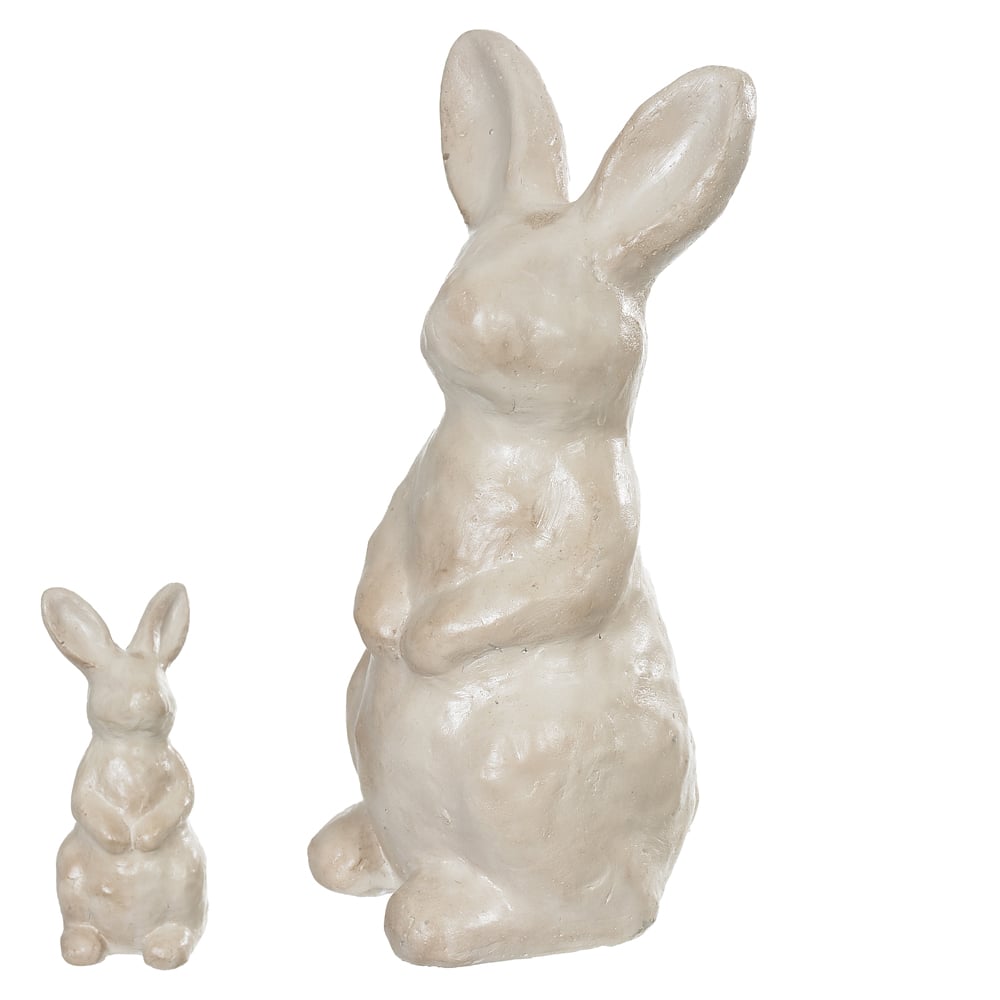 OBJETO DECORATIVO COELHO (BEGE) 21,5cm