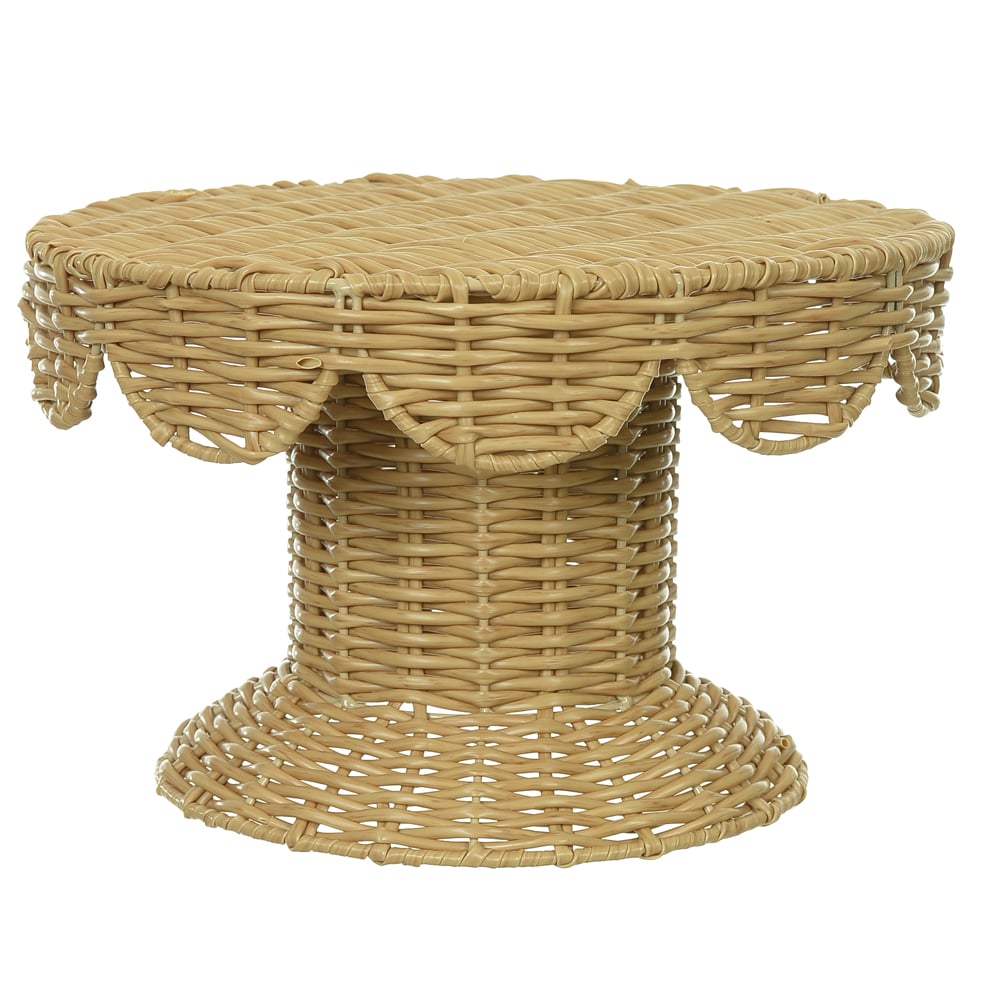 PASCOA SUPORTE DECORATIVO REDONDO (BEGE) 28X28X17cm