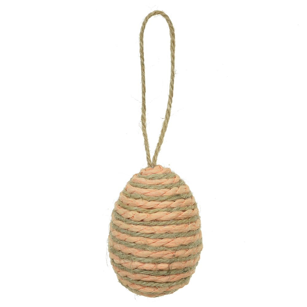 PASCOA ENFEITE OVO PENDURAR (BEGE LARANJA) 5,2X5,2X7,5cm