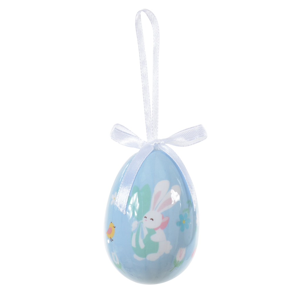 PASCOA ENFEITE OVO C/2 UND (COLORIDO) 7,5cm