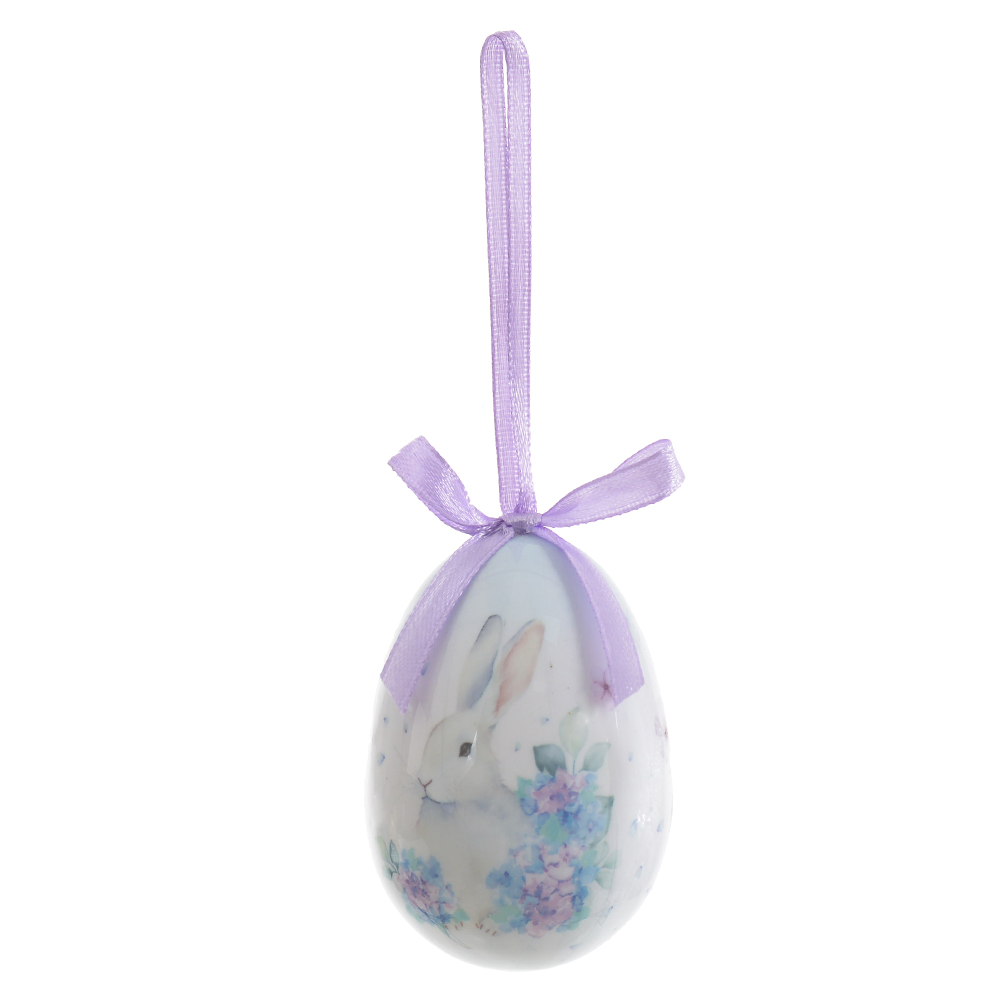 PASCOA ENFEITE OVO C/2 UND (COLORIDO) 7,5cm
