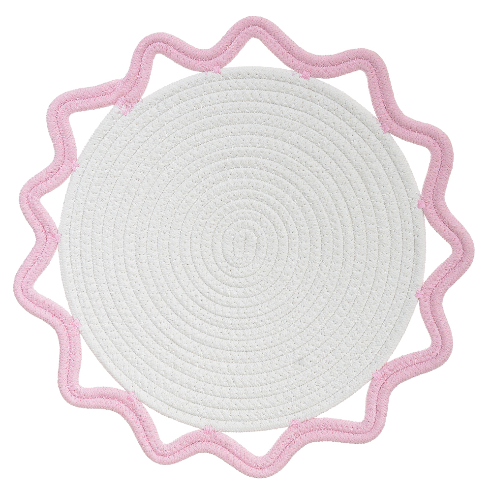 LUGAR AMERICANO (ROSA BRANCO) 38cm