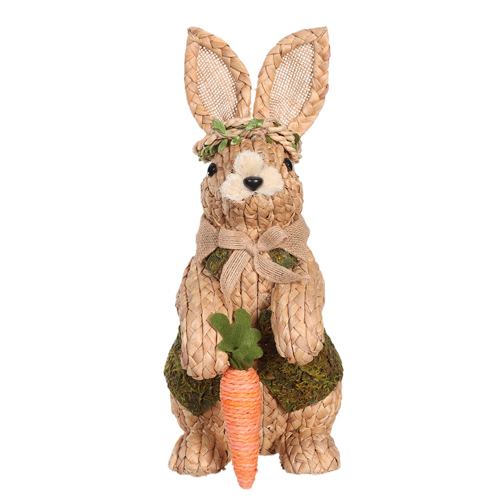 BONECO COELHO PALHA (BEGE VERDE) 16cm