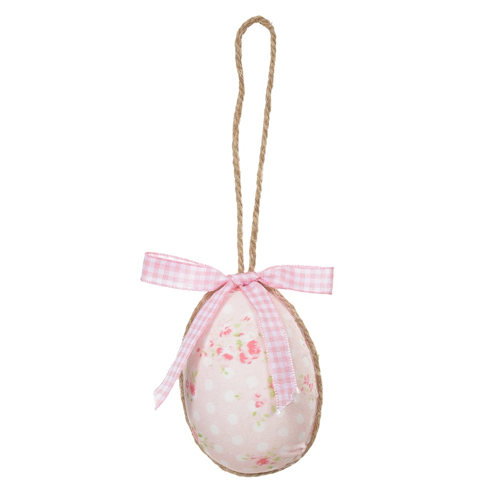 PASCOA ENFEITE OVO PENDURAR (ROSA) 6X6X9cm