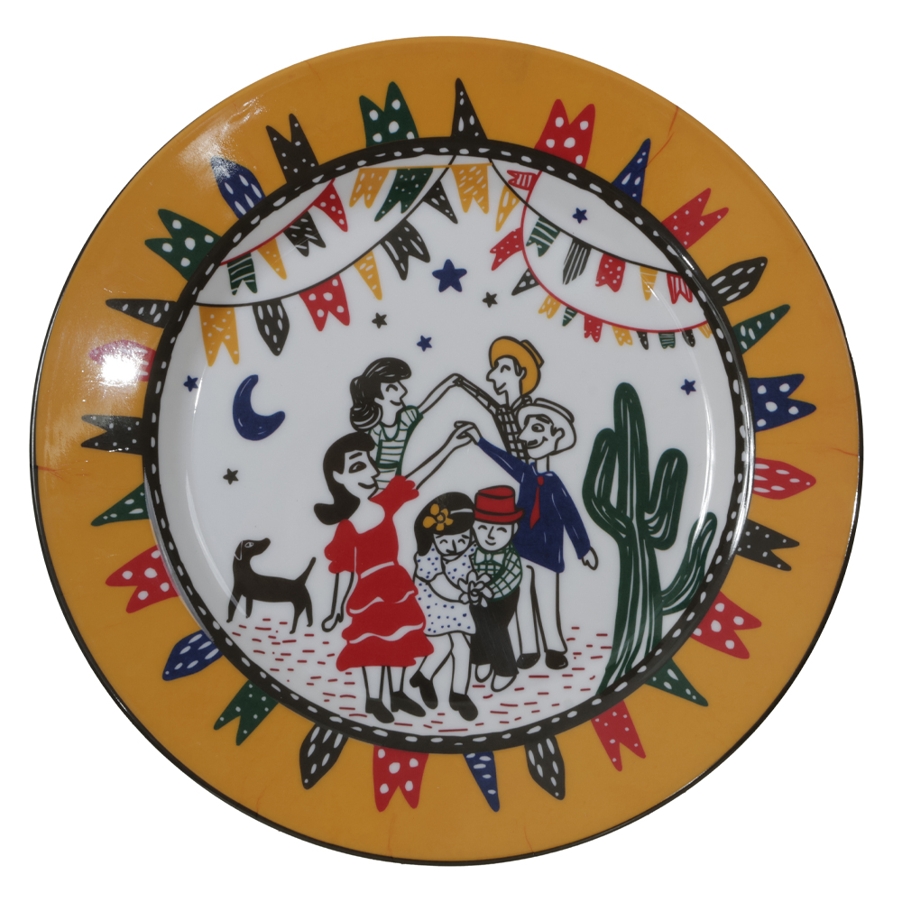 PRATO MELAMINA SAO JOAO RASO (AMARELO) 27,8D