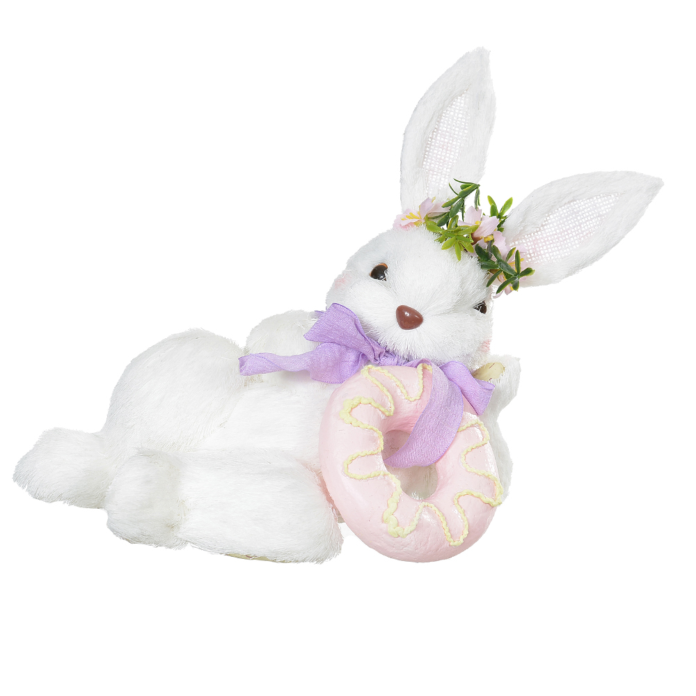 BONECO COELHO SISAL (BRANCO) 32cm