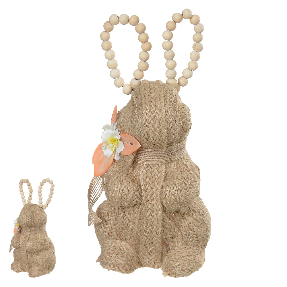 BONECO COELHO PALHA (BEGE) 11cm
