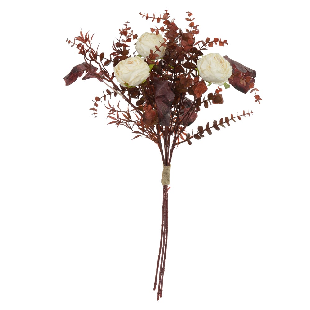 B.ROSA RAMALHETE C/FITA X3 (CREME OUTONO) 60cm