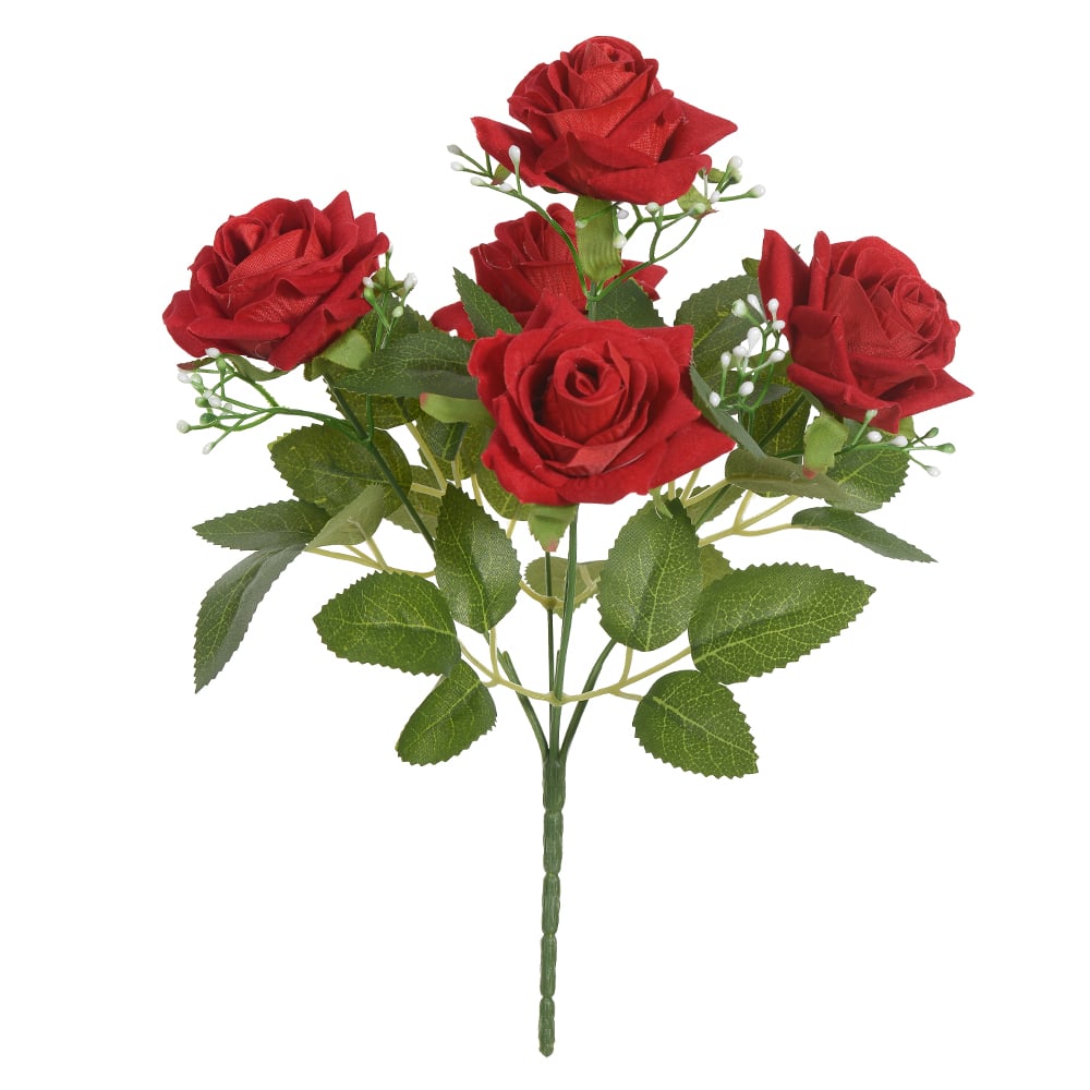 B.ROSA TRIANGULAR AVELUDADO X5 (VERMELHO) 30cm