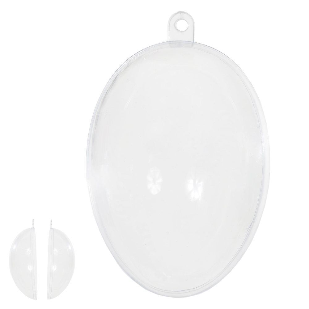 OVO PLASTICO C/5 UND (TRANSPARENTE) 10cm