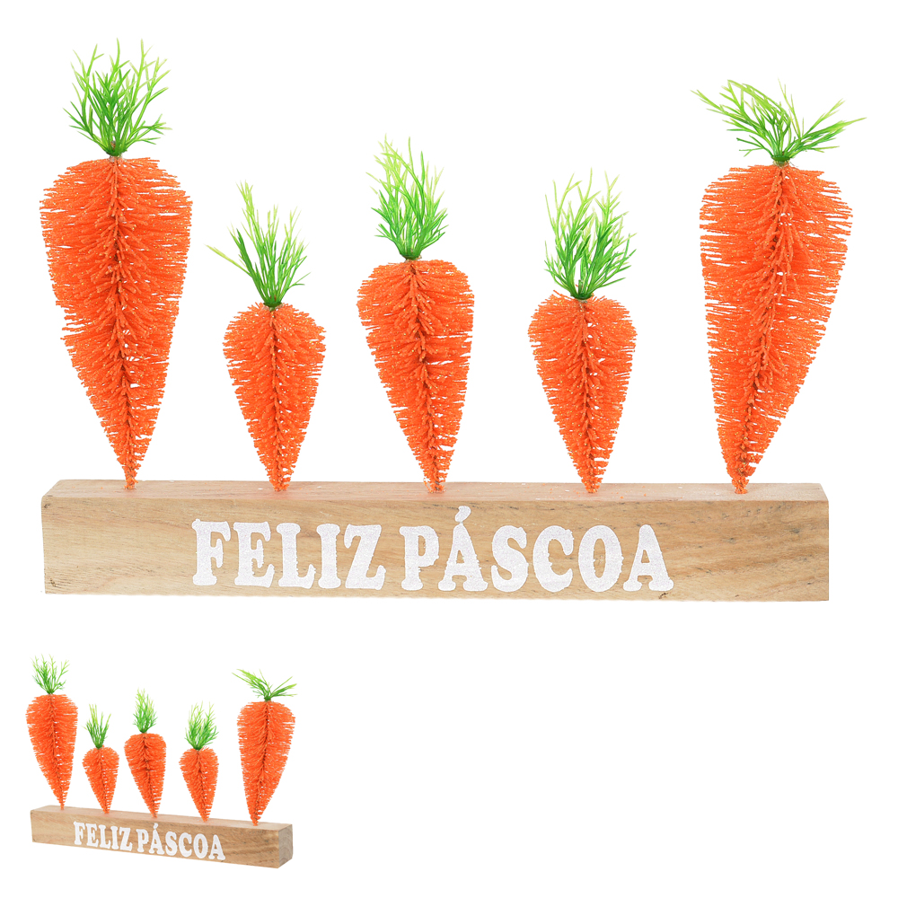PLACA CENOURA FELIZ (LARANJA) 25X4,8X18cm