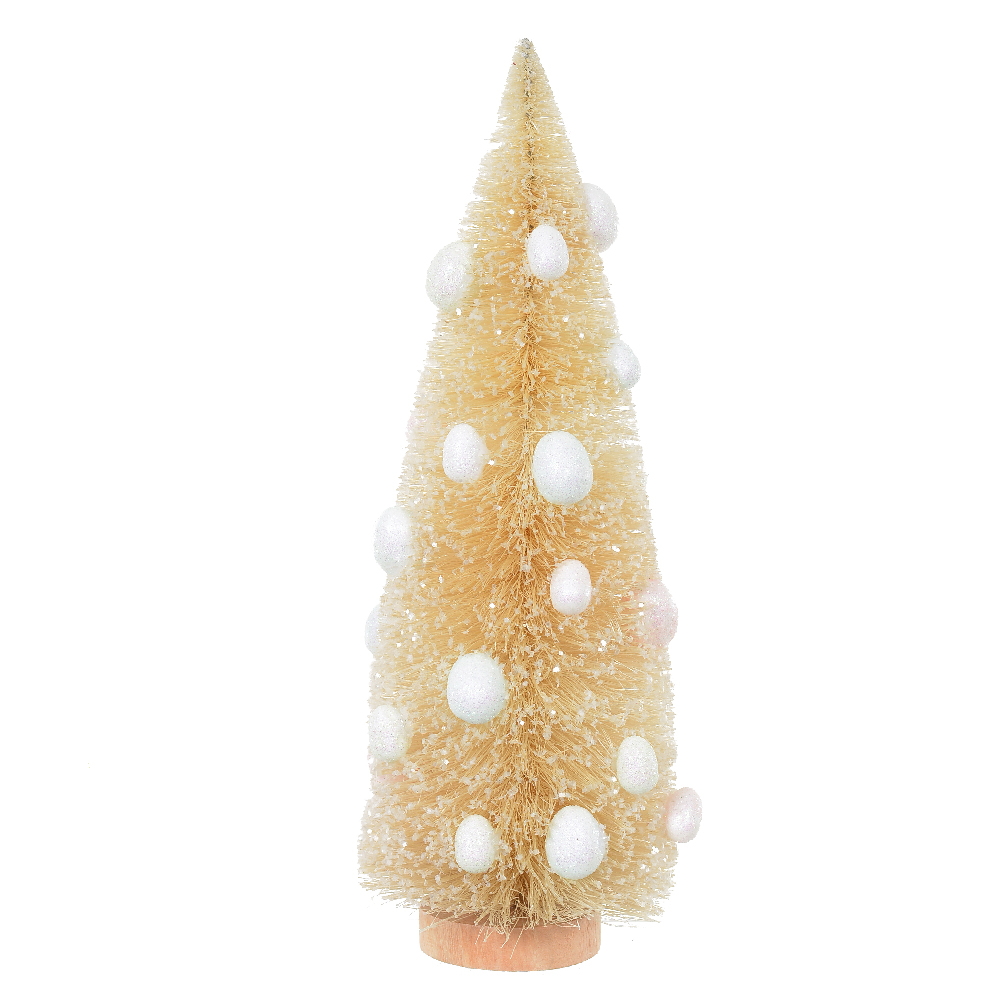 ARVORE DECORATIVA C/OVINHOS (BEGE BRANCO) 30cm