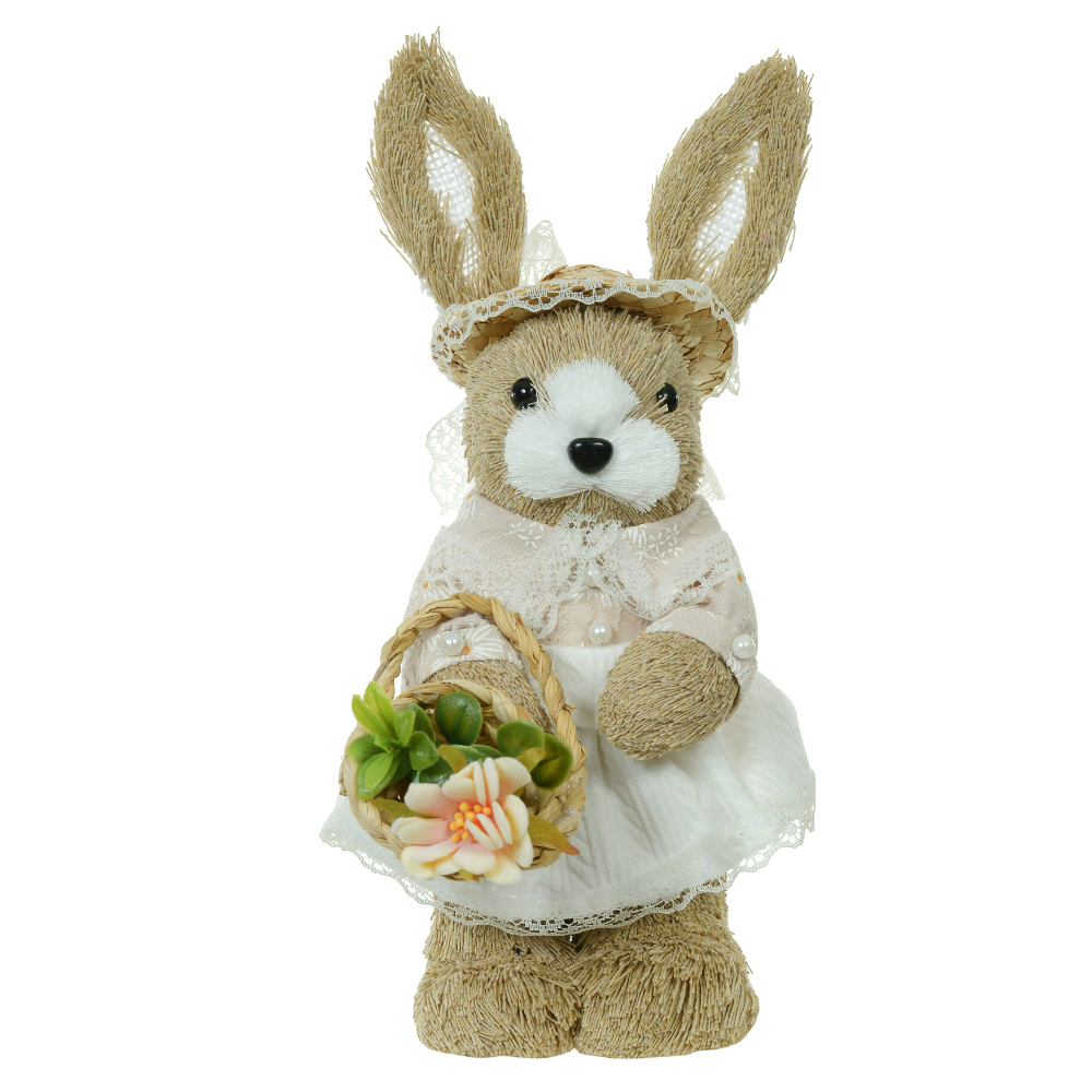 BONECA COELHA PALHA (BEGE) 25cm