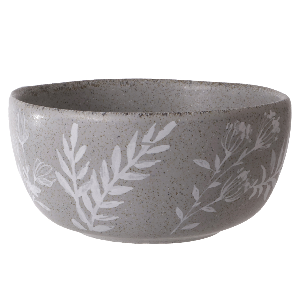 BOWL CERAMICA 610ml 7X14,5cm ANASTASIA (CINZA DECORADO)