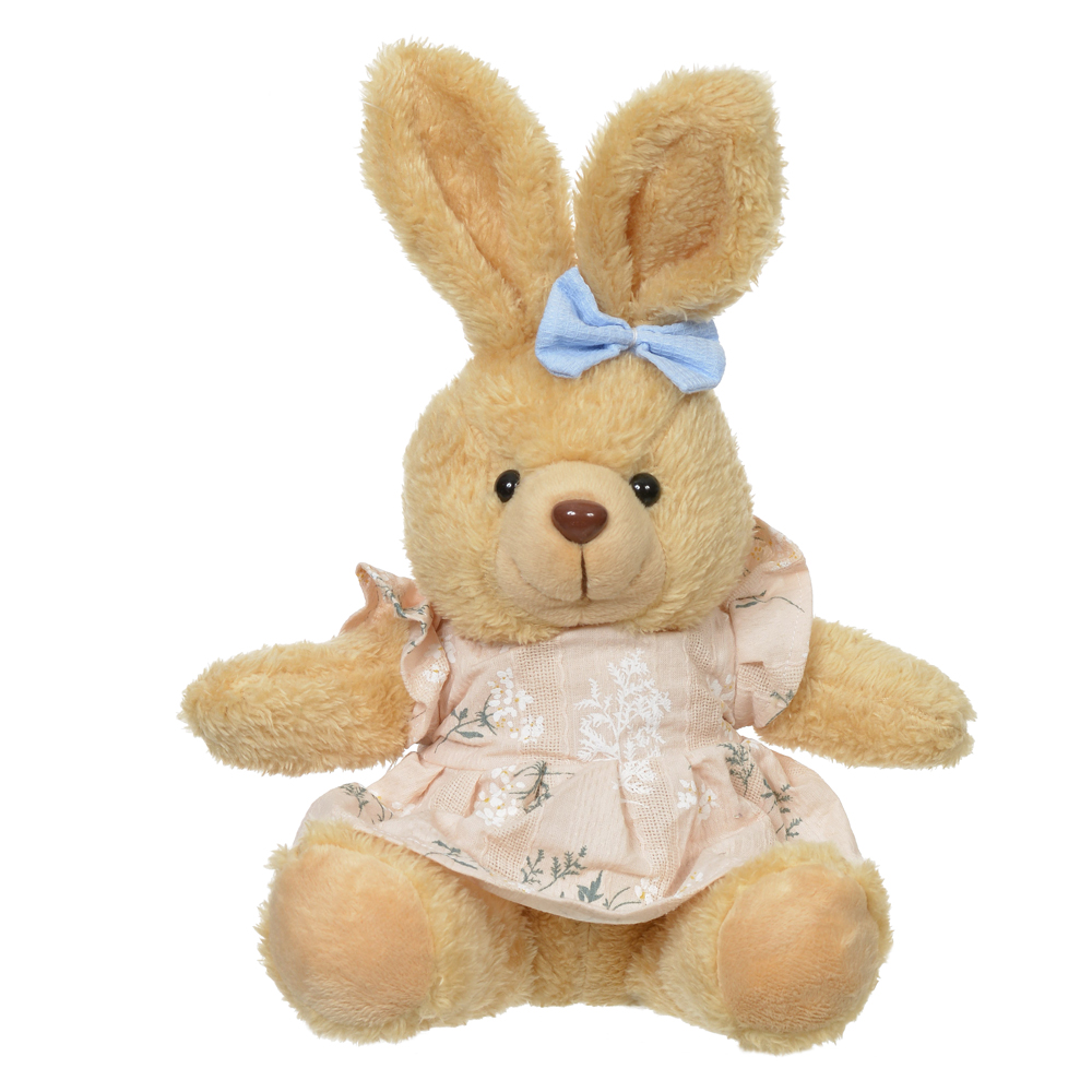 BONECA COELHA PELUCIA (BEGE AZUL) 20cm