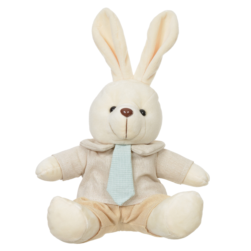 BONECO COELHO PELUCIA (AZUL BEGE) 20cm