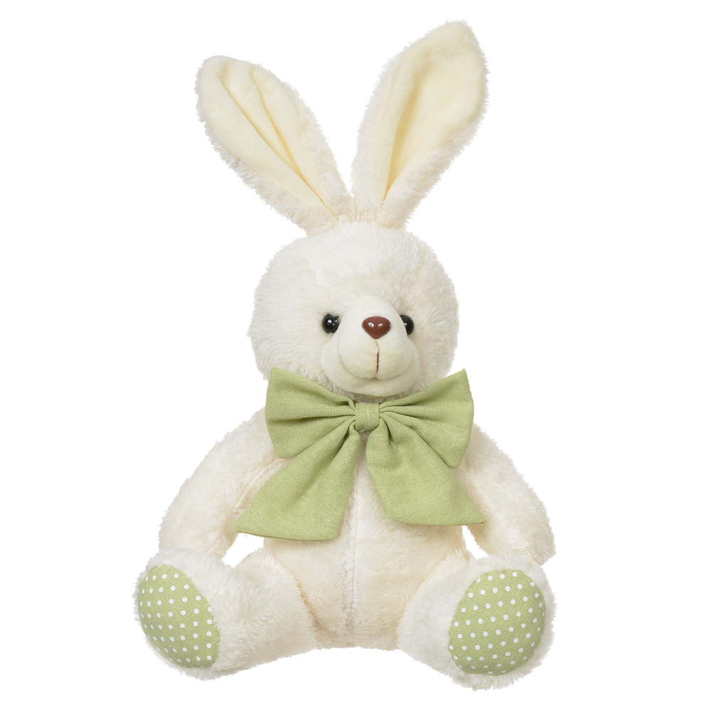 BONECO COELHO PELUCIA (VERDE BRANCO) 20cm