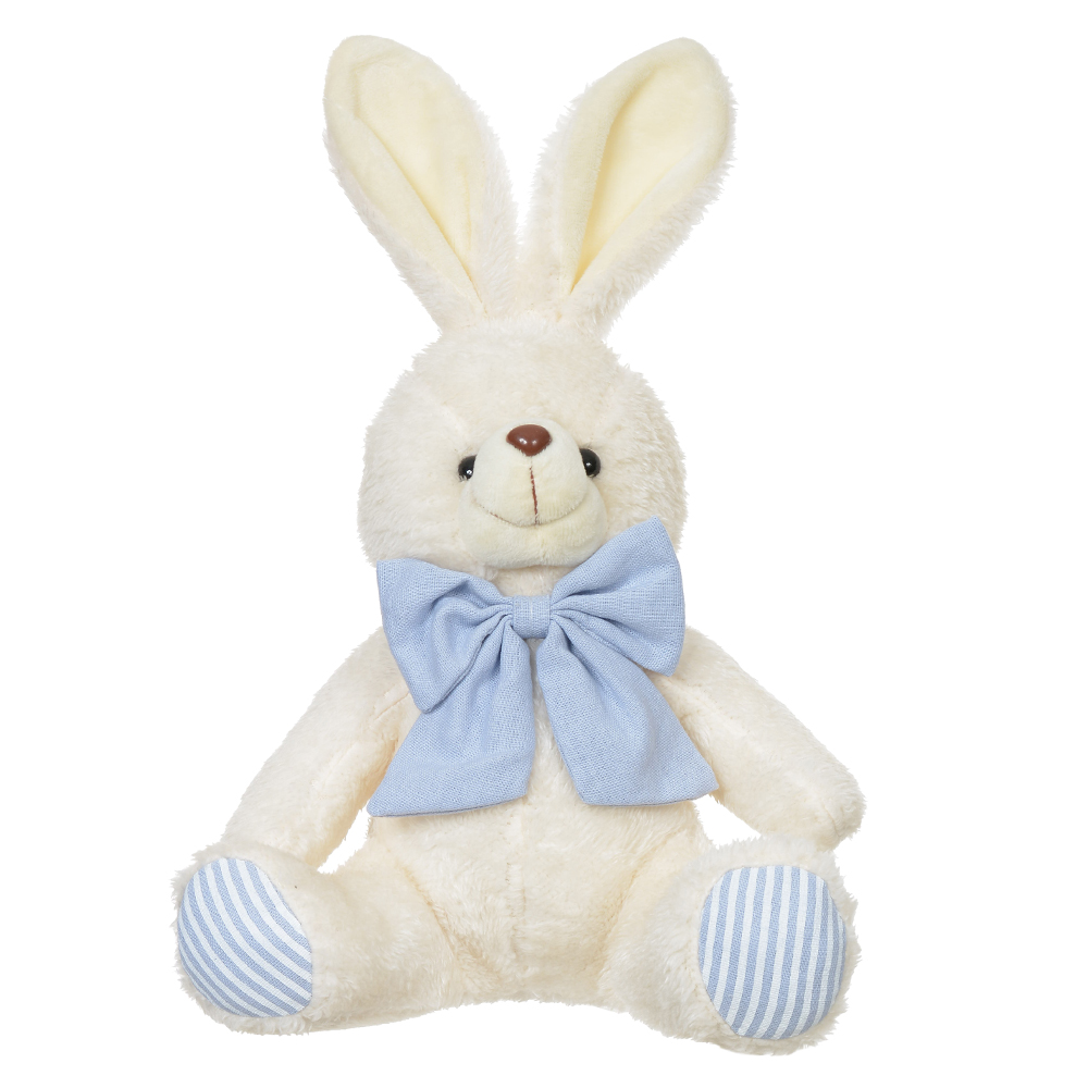 BONECO COELHO PELUCIA (AZUL BRANCO) 32cm