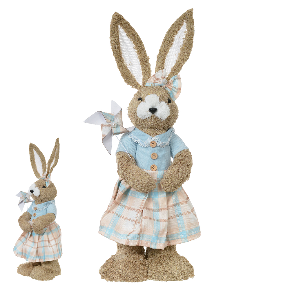 BONECA COELHA SISAL (BEGE) 51cm