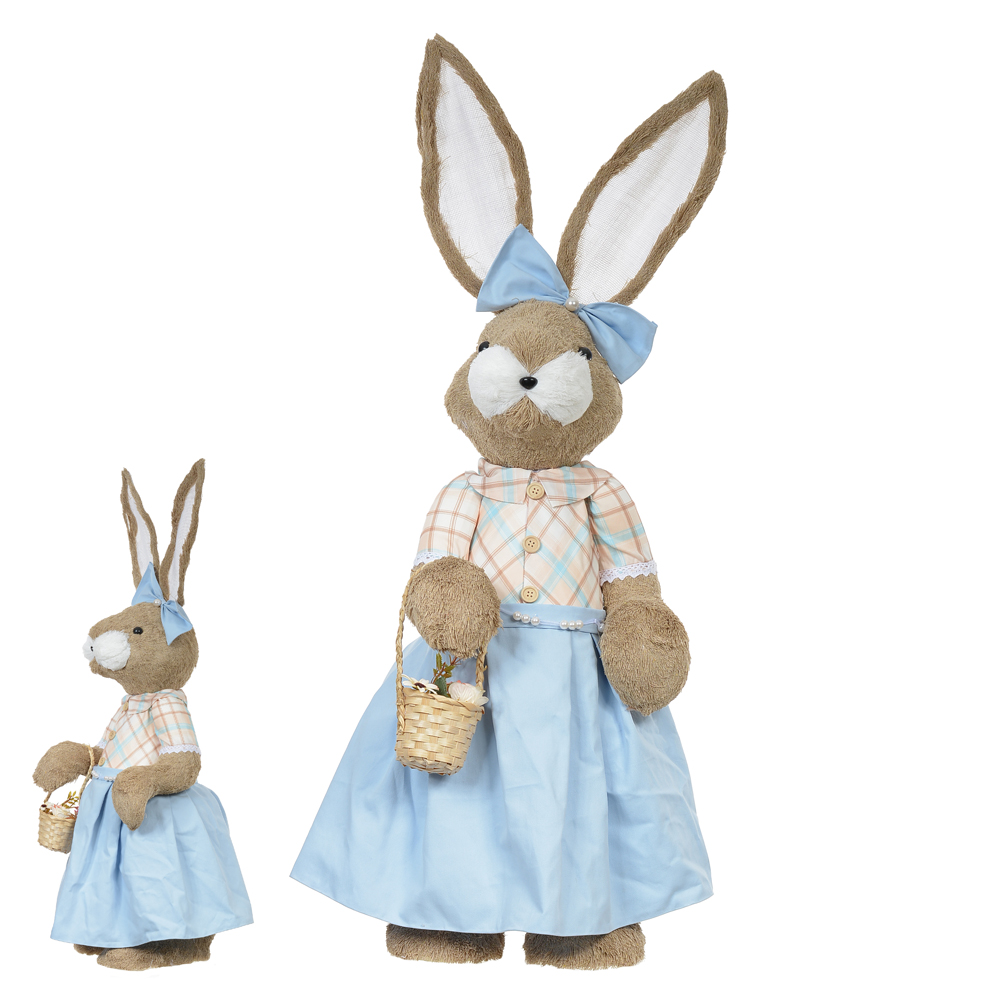 BONECA COELHA SISAL (AZUL BEGE) 1m