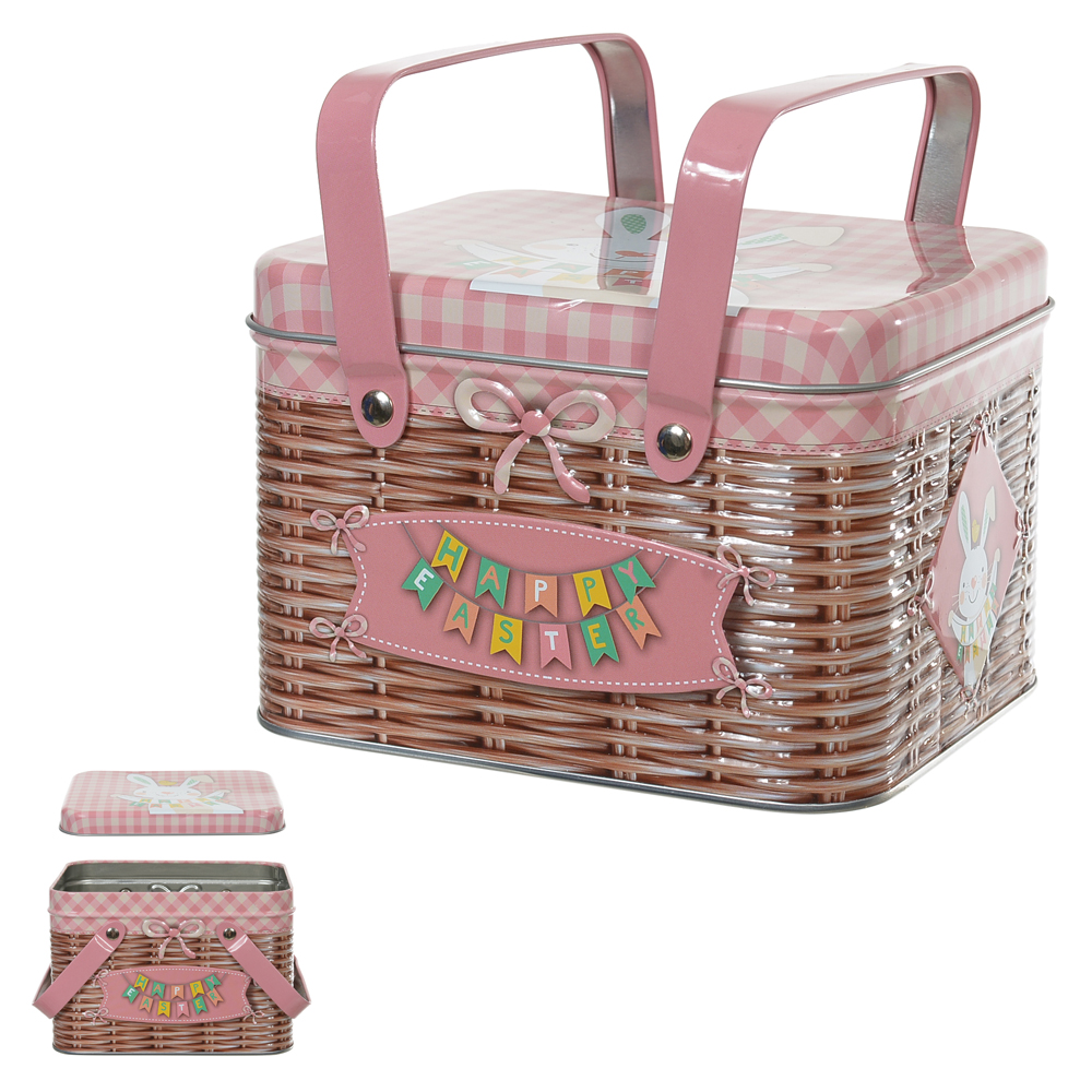 LATA DECORATIVA (ROSA) 15,3X12,7X10,6cm