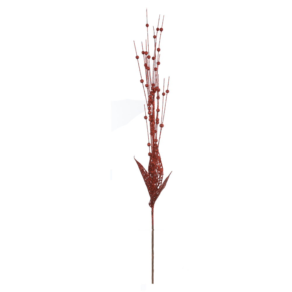C.BOLINHAS NATAL C/GLITTER (VERMELHO) 65cm