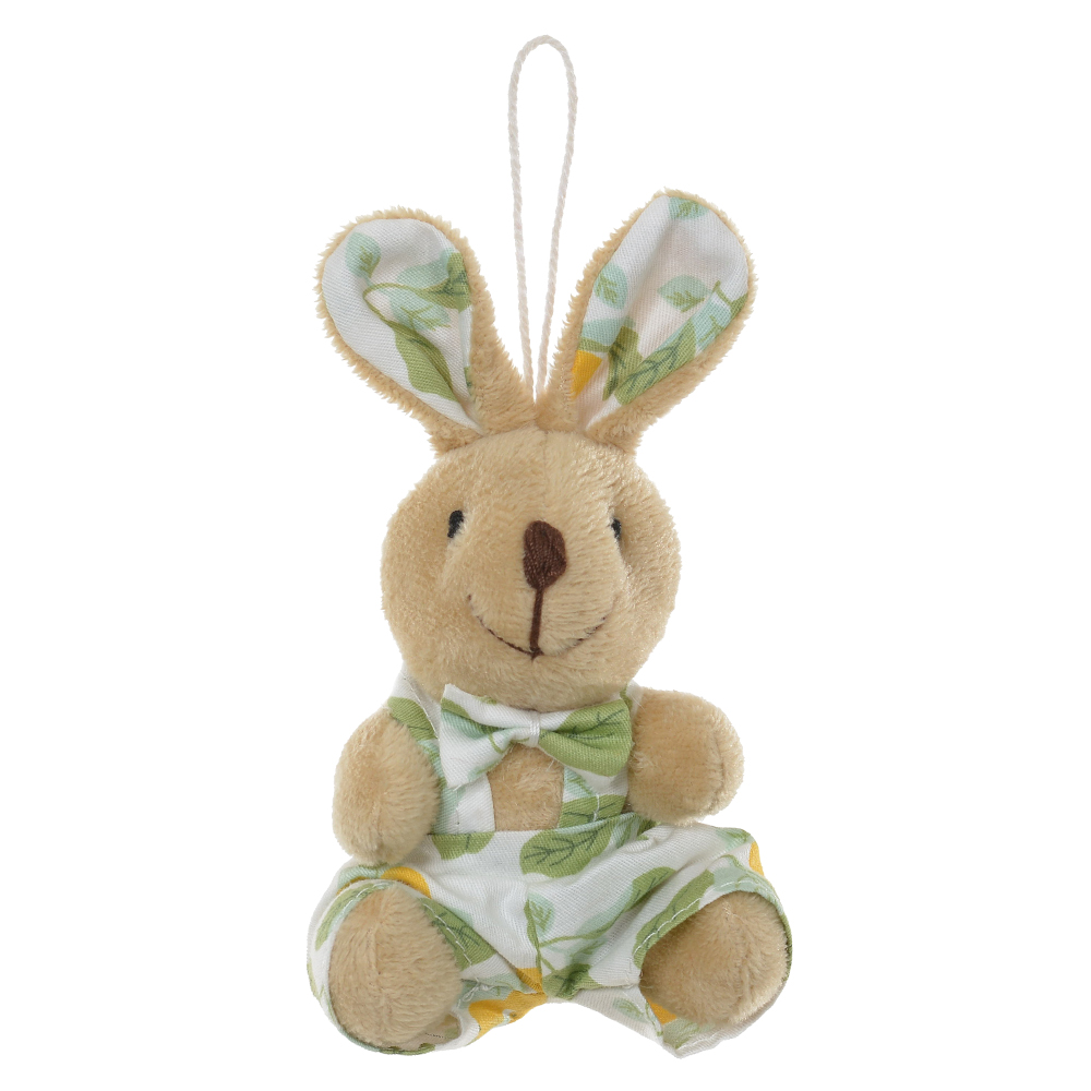 COELHO PELUCIA PENDURAR C/02 UND (VERDE BRANCO) 13cm
