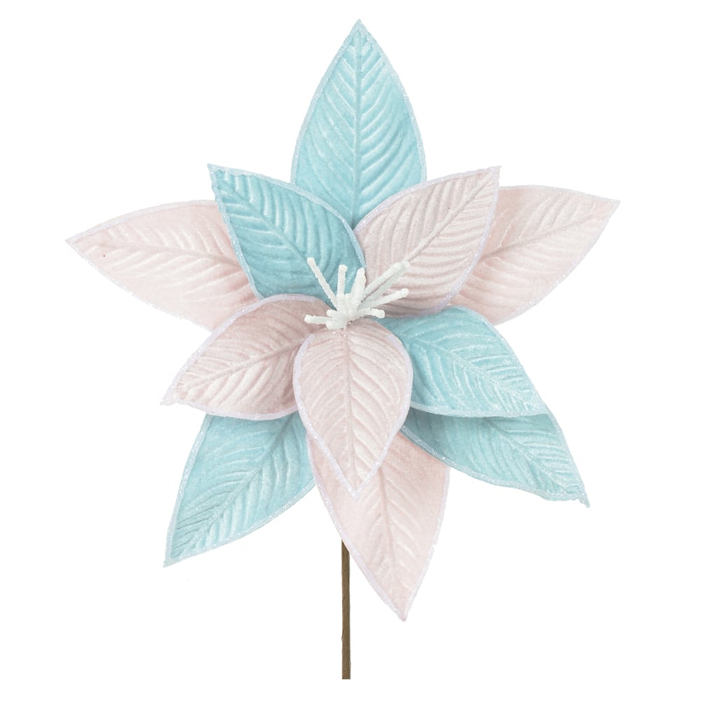 H.BICO PAPAGAIO NATAL AVELUDADO C/GLITTER (ROSA CLARO AZUL CLARO) 28cm 32d