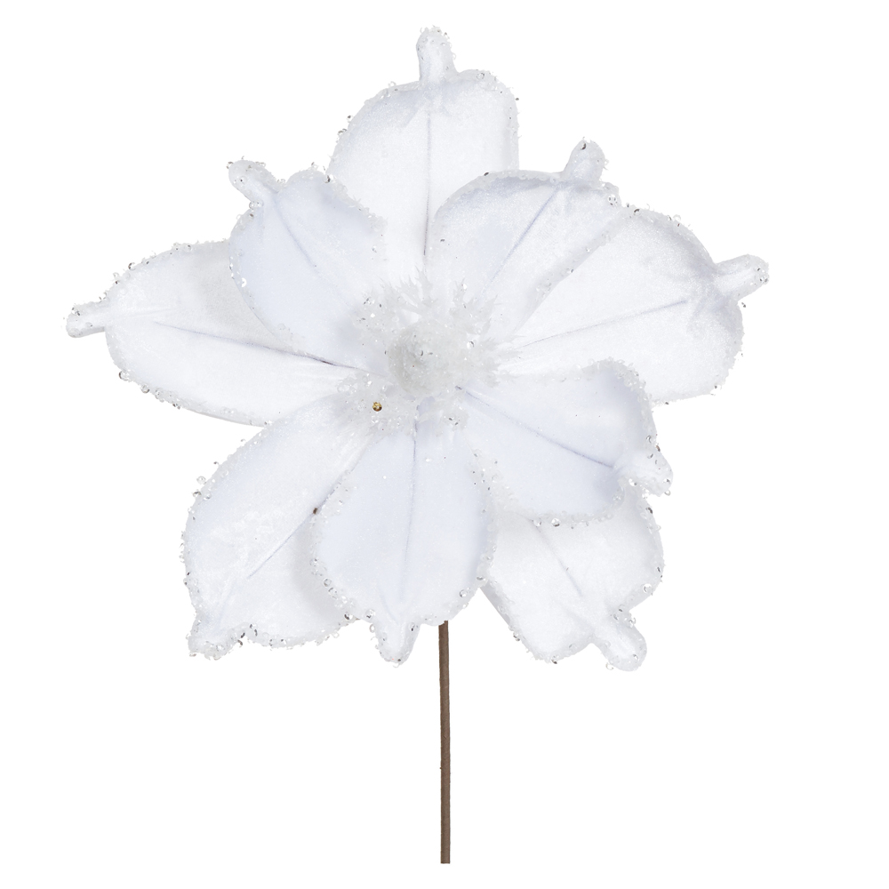 H.MAGNOLIA NATAL AVELUDADO (BRANCO GLITTER BRANCO) 22cm 24d