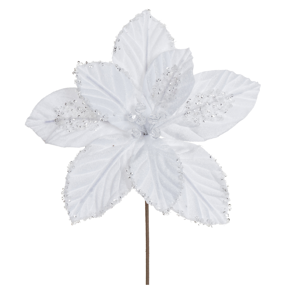 H.BICO DE PAPAGAIO NATAL AVELUDADO (BRANCO) 18cm 25d