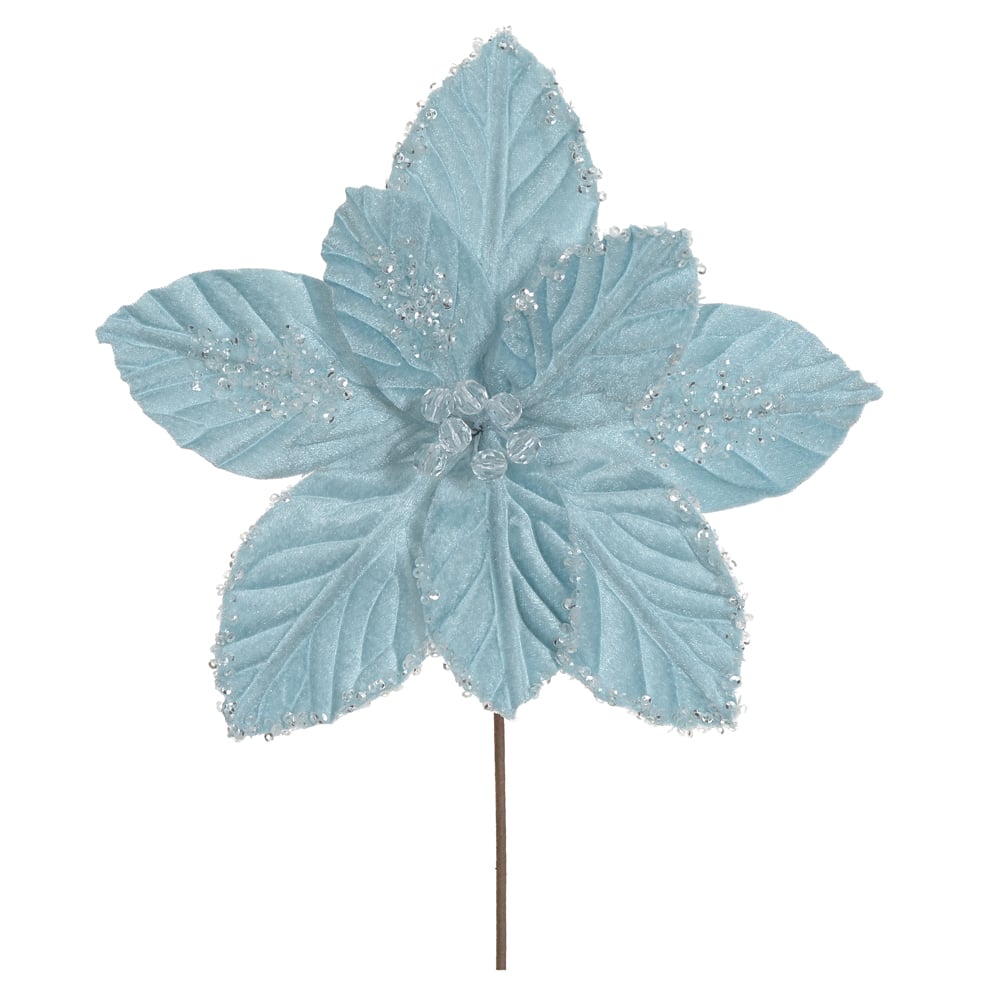 H.BICO DE PAPAGAIO NATAL AVELUDADO (AZUL CLARO) 18cm 25d