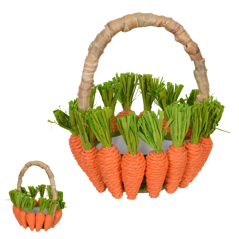 CESTO DECORATIVO CENOURA (LARANJA) 23cm