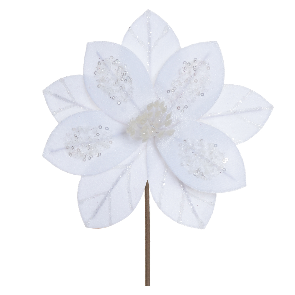 H.BICO PAPAGAIO NATAL AVELUDADO (BRANCO GLITTER BRANCO) 16cm 21d