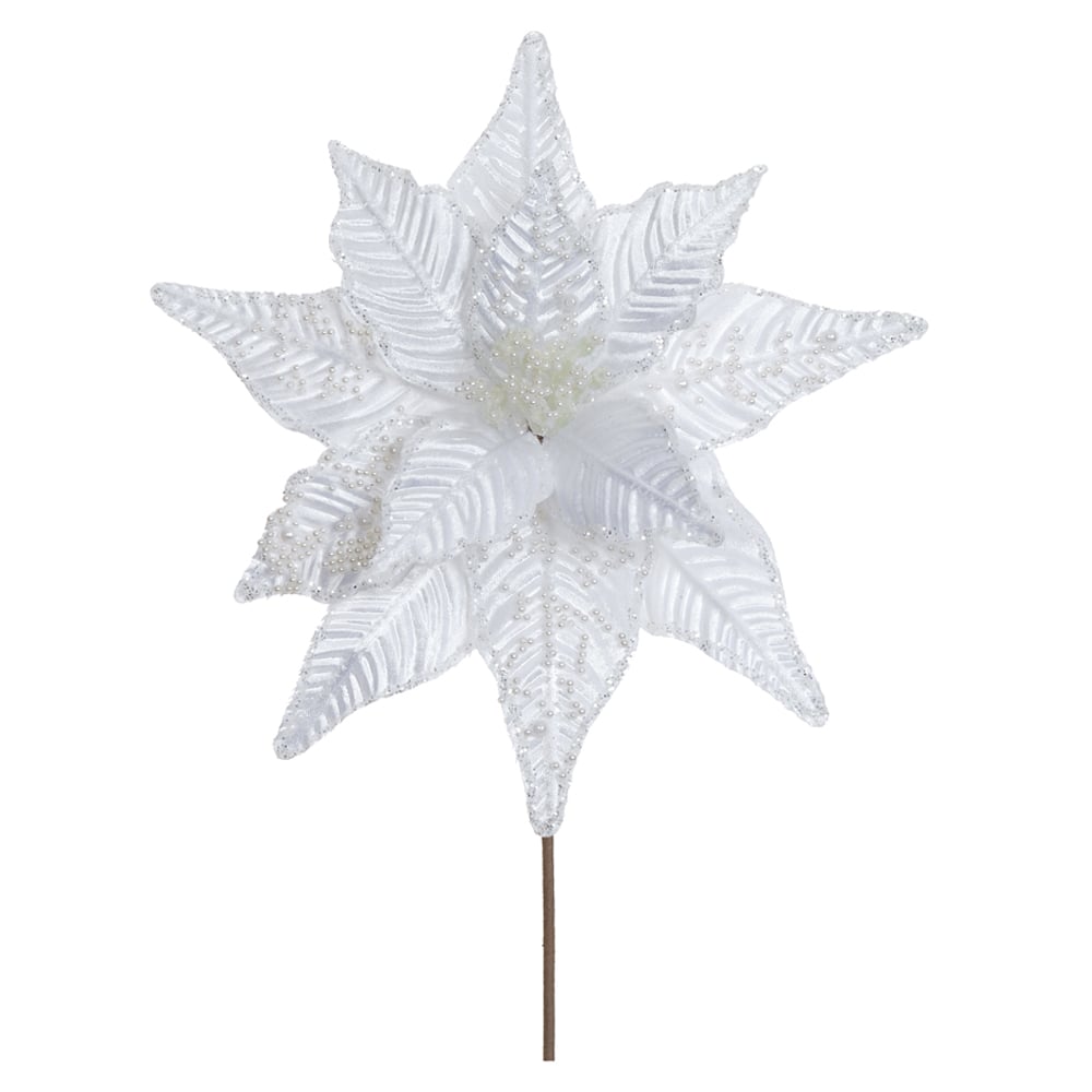H.BICO PAPAGAIO NATAL C/PEROLAS (BRANCO) 25cm 30d