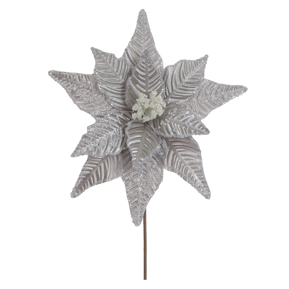 H.BICO PAPAGAIO NATAL C/PEROLAS (PRATA) 25cm 30d
