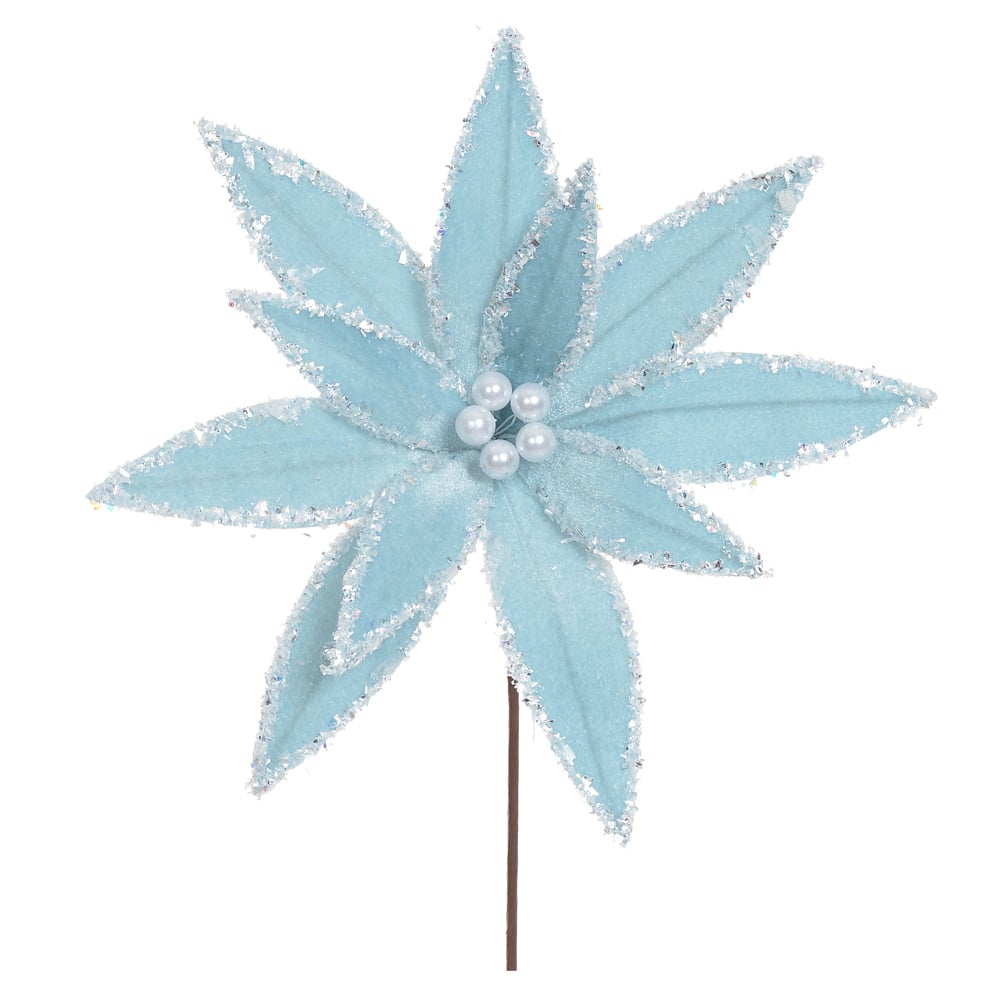 H.BICO PAPAGAIO NATAL AVELUDADO C/GLITTER (AZUL CLARO) 25cm 30d