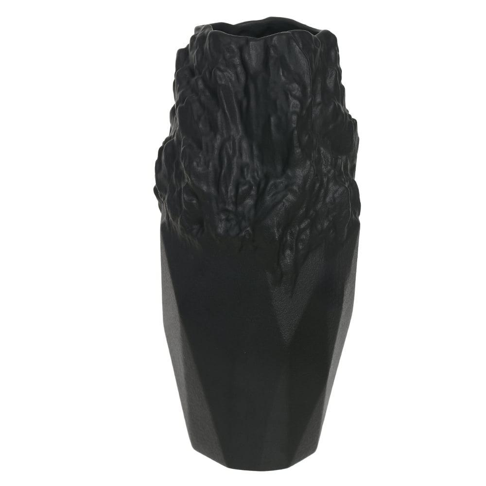 VASO DECOR PORCELANA (PRETO) 25,5X12,6X11cm