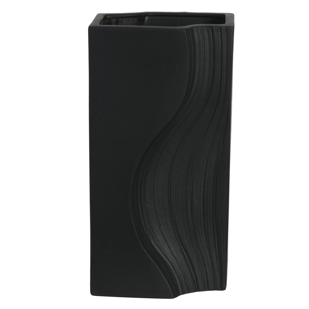VASO DECOR PORCELANA (PRETO) 35X17,4X12cm