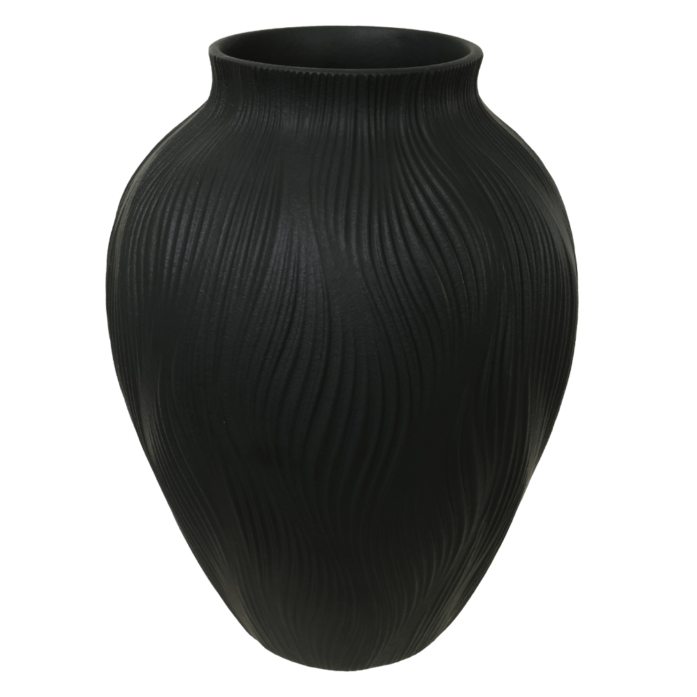 VASO DECOR PORCELANA (PRETO) 23cm 17,5d