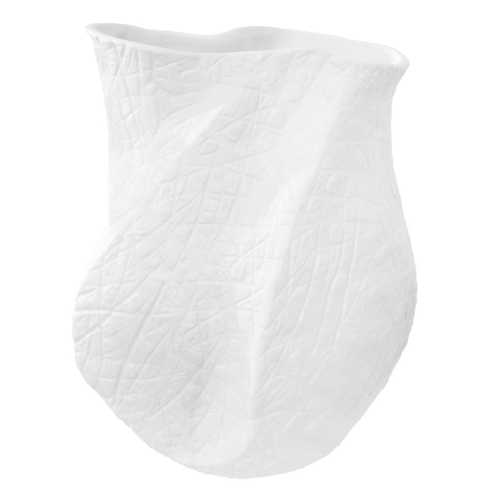 VASO DECOR PORCELANA (BRANCO) 24,5X22,5X17,5cm