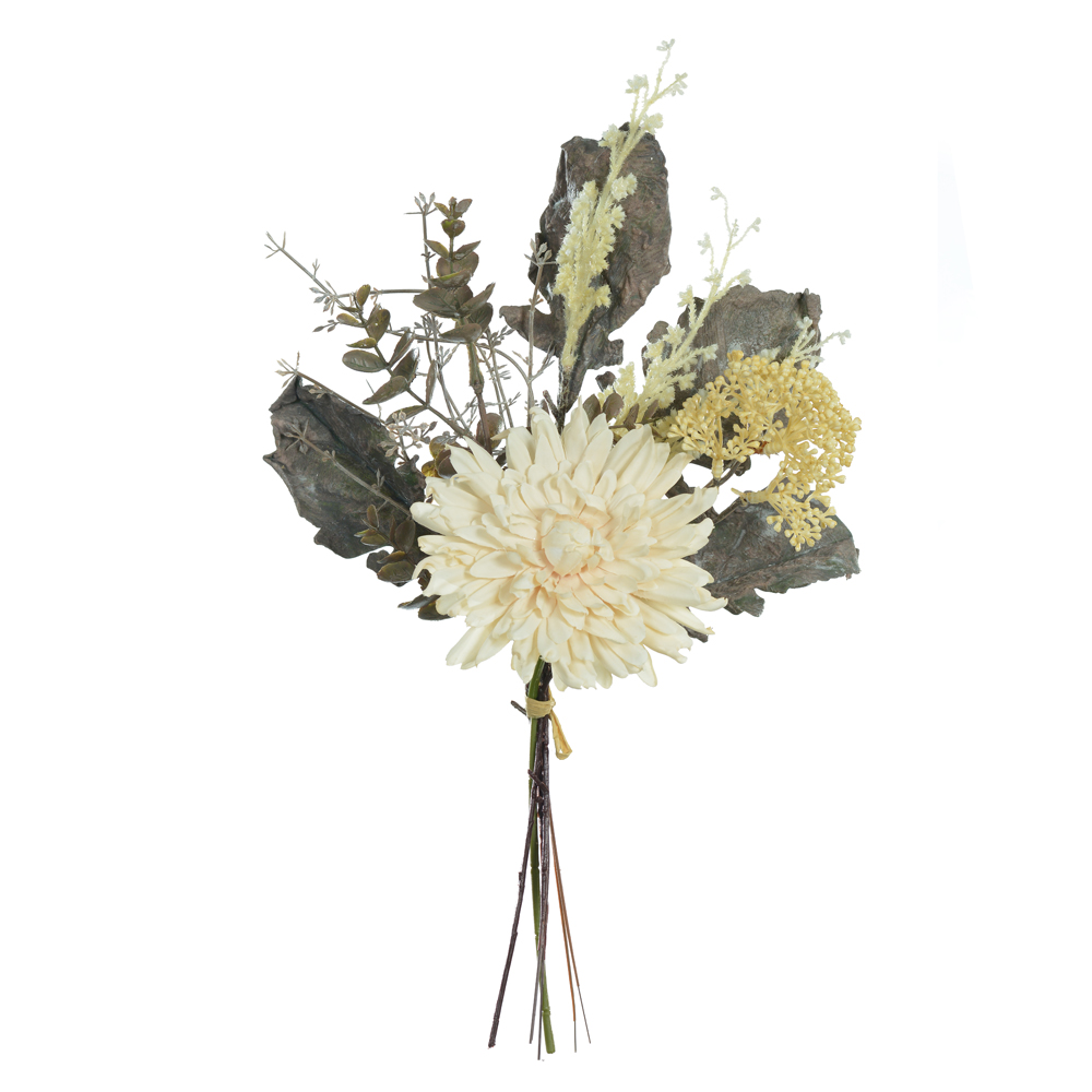 B.DALIA RAMALHETE C/FITA X7 (CREME OUTONO) 40cm
