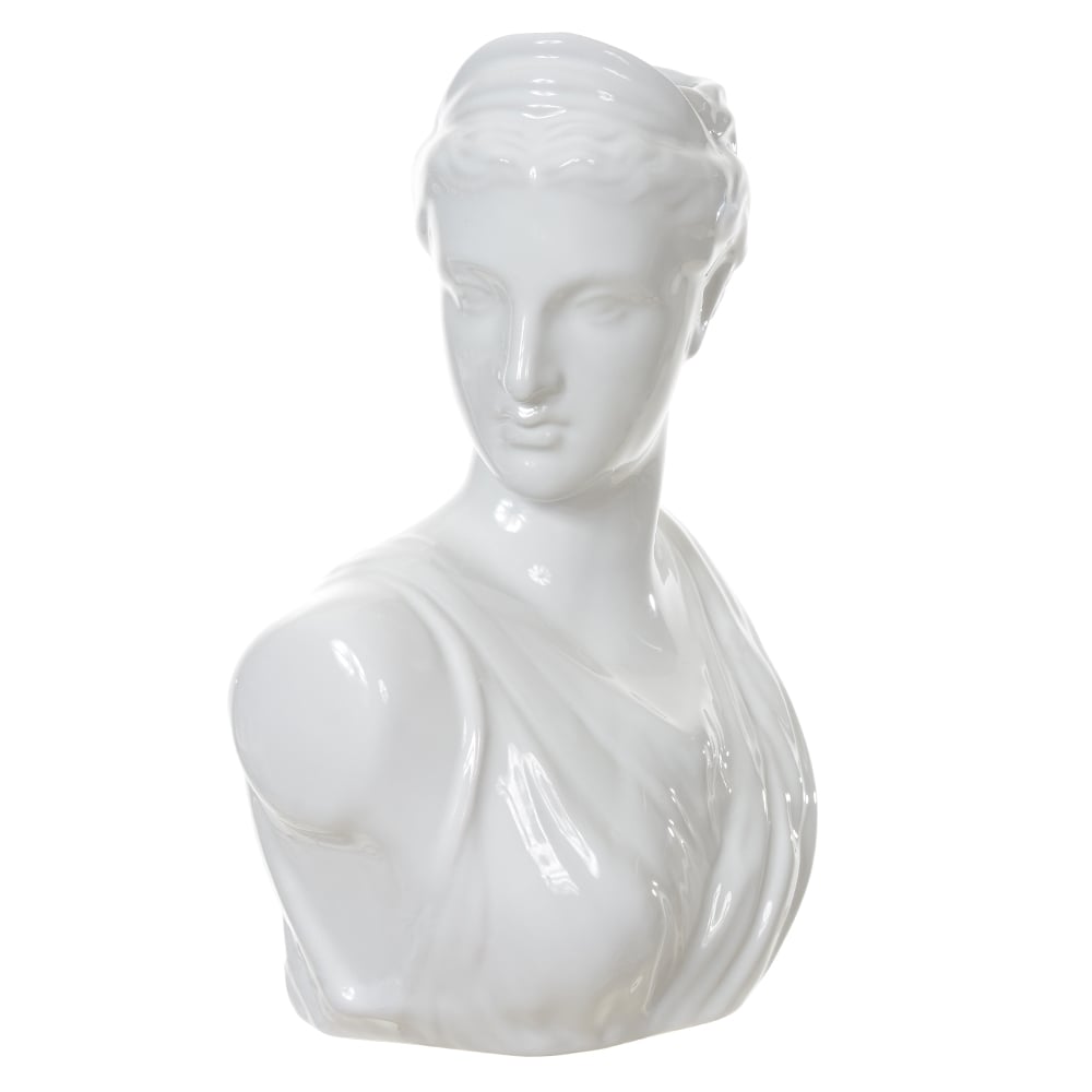 VASO DECORATIVO PORCELANA BUSTO (BRANCO) 30X21X14,5cm